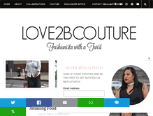 Tablet Screenshot of love2bcouture.com